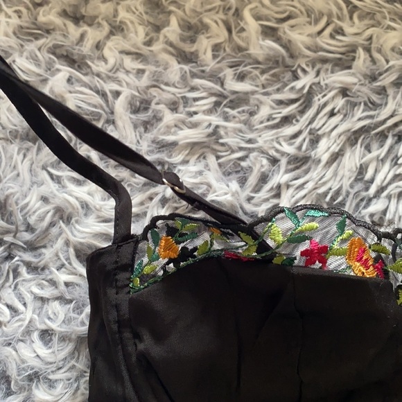 NWOT Princess Polly Black Floreto Mini Dress - Picture 11 of 12